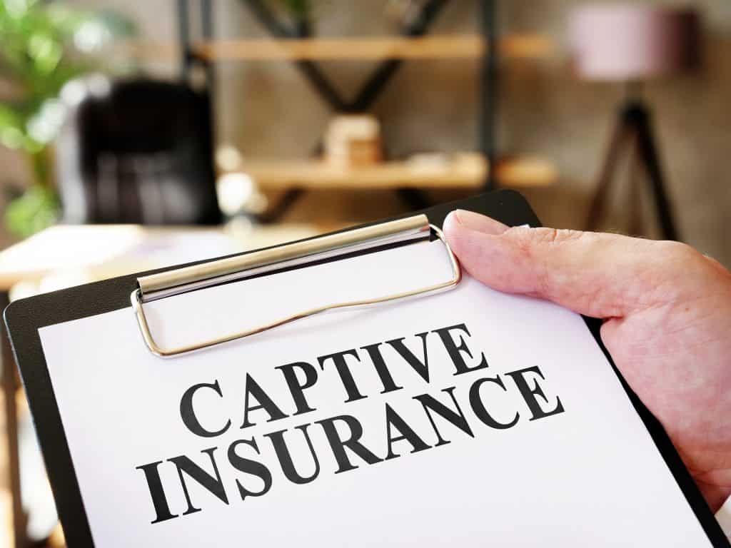 Captive Insurance on Clipboard